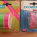  Dymo Omega лента для механических принтеров, ширина 9 мм, 3м рулон, пластиковая ассортимент (оранжевая, зеленая, розовая), 3 шт. в блистере